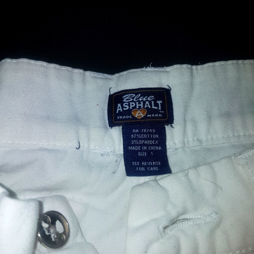 White Blue Asphalt shorts size 1